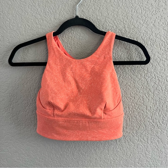 lululemon athletica Other - lululemon Wunder Train Longline Bra Crunch Warm Coral Orange SZ 4